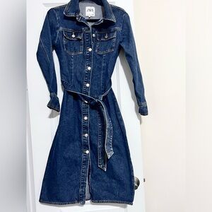 zara denim dress midi